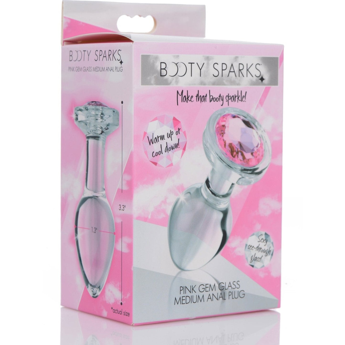 Pink Gem Glass Anal Plug