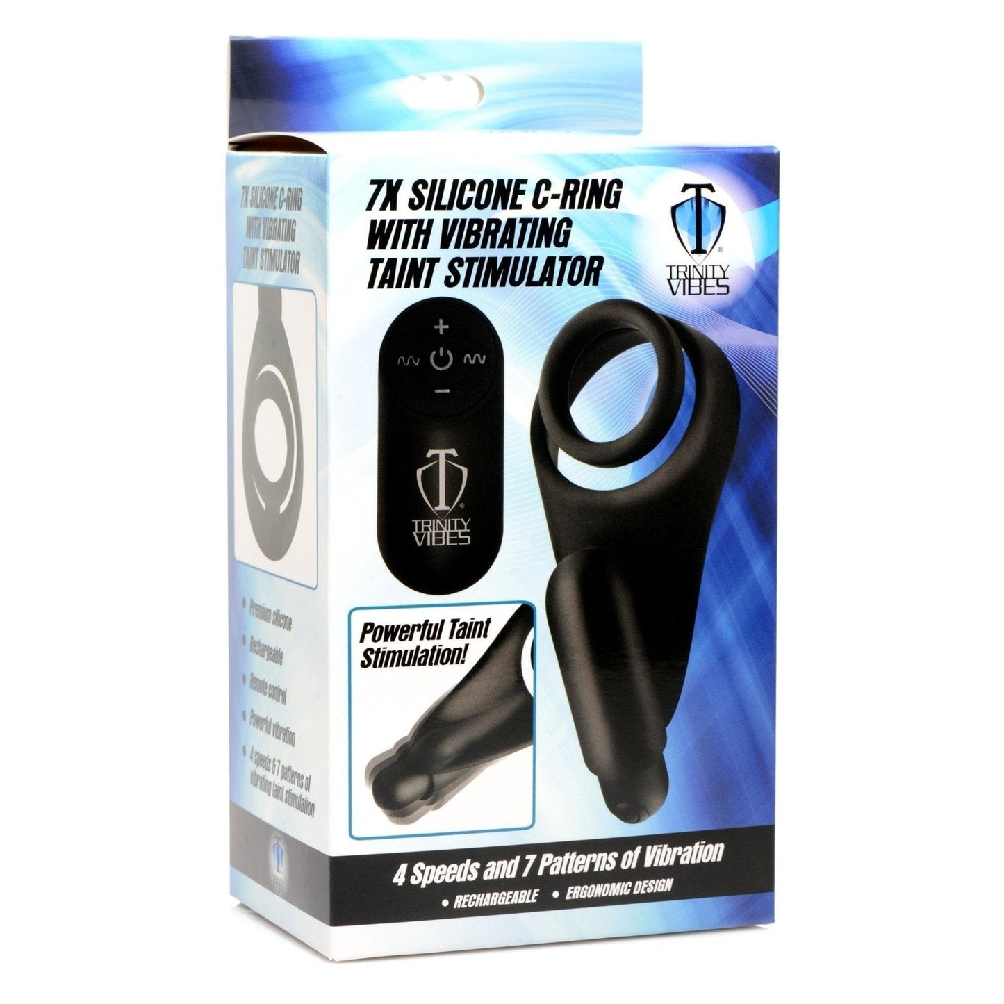 7x Silicone C-ring With Vibrating Taint Stimulator