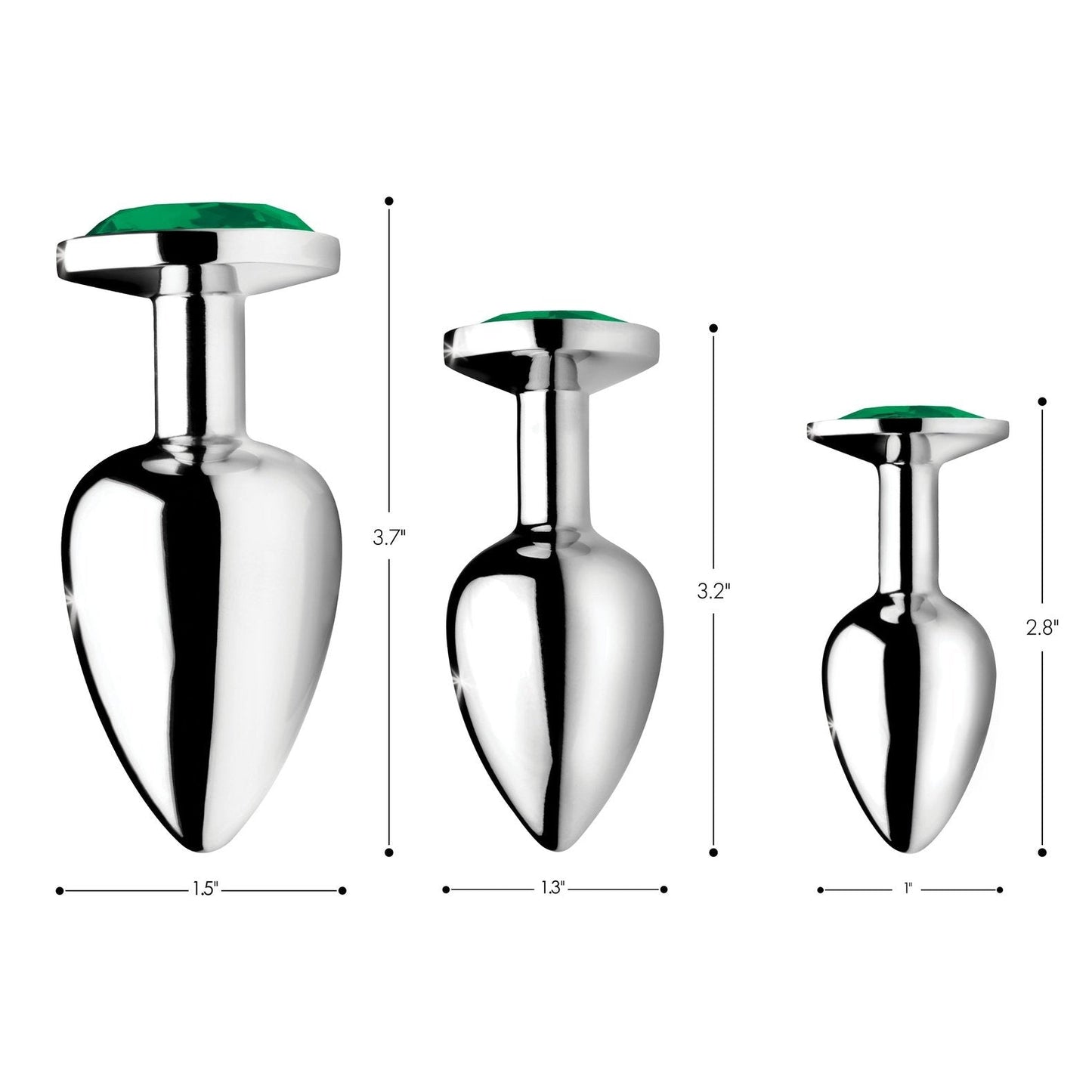 Emerald Gem Anal Plug Set