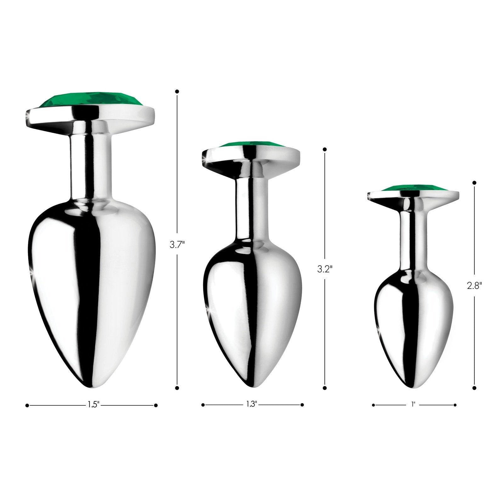 Emerald Gem Anal Plug Set