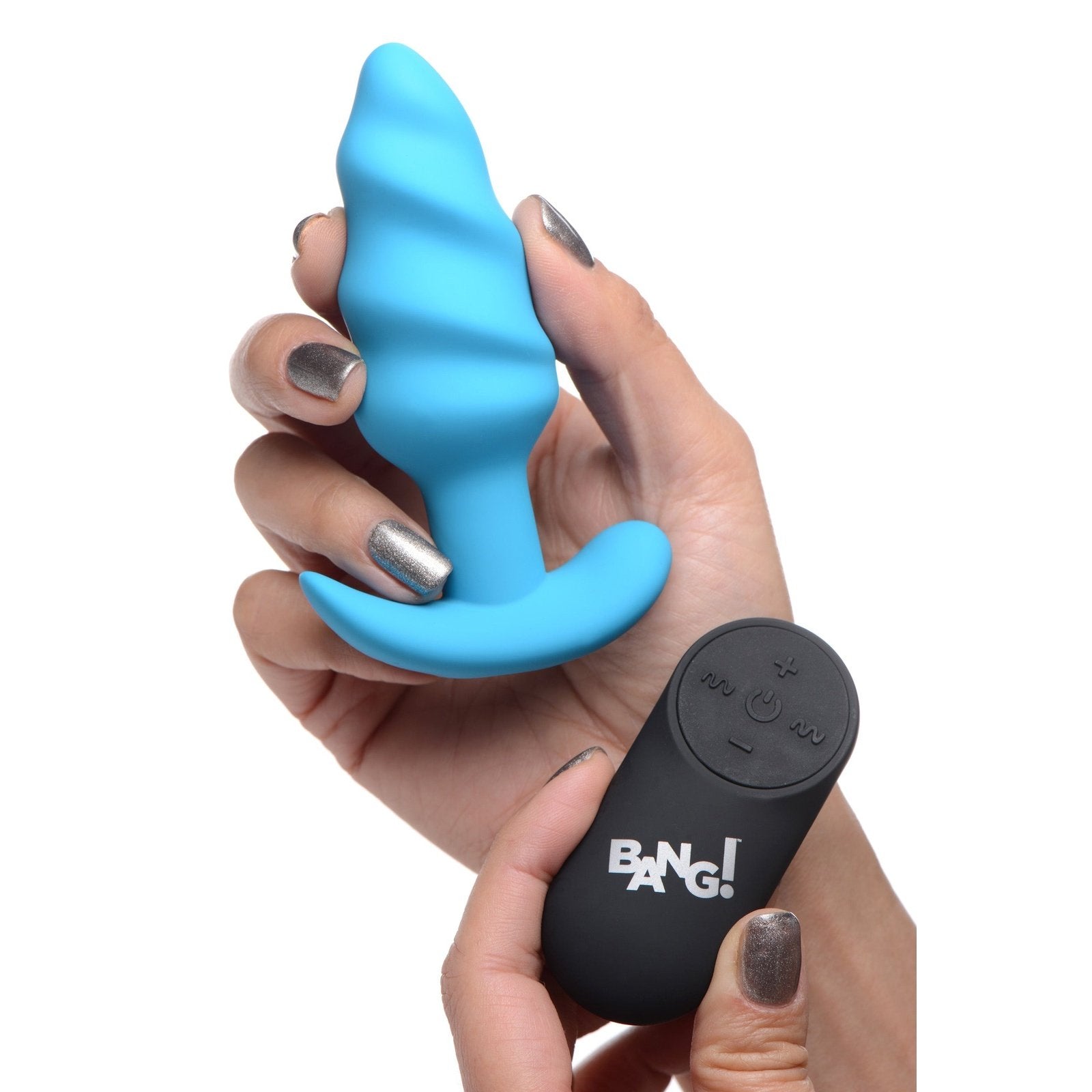 Remote Control 21x Vibrating Silicone Swirl Butt Plug