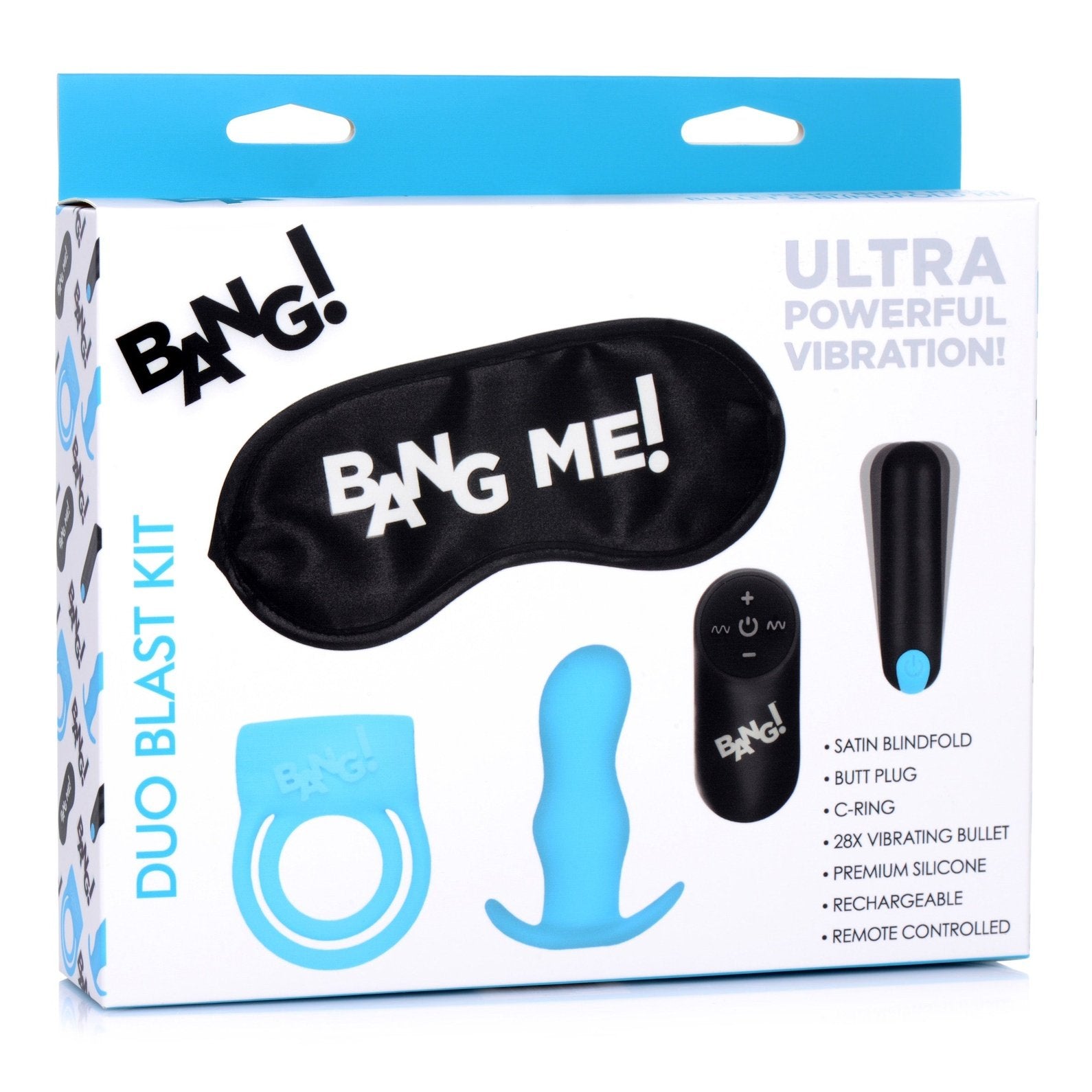 Duo Blast Remote Control Cock Ring And Butt Plug Vibe Kit