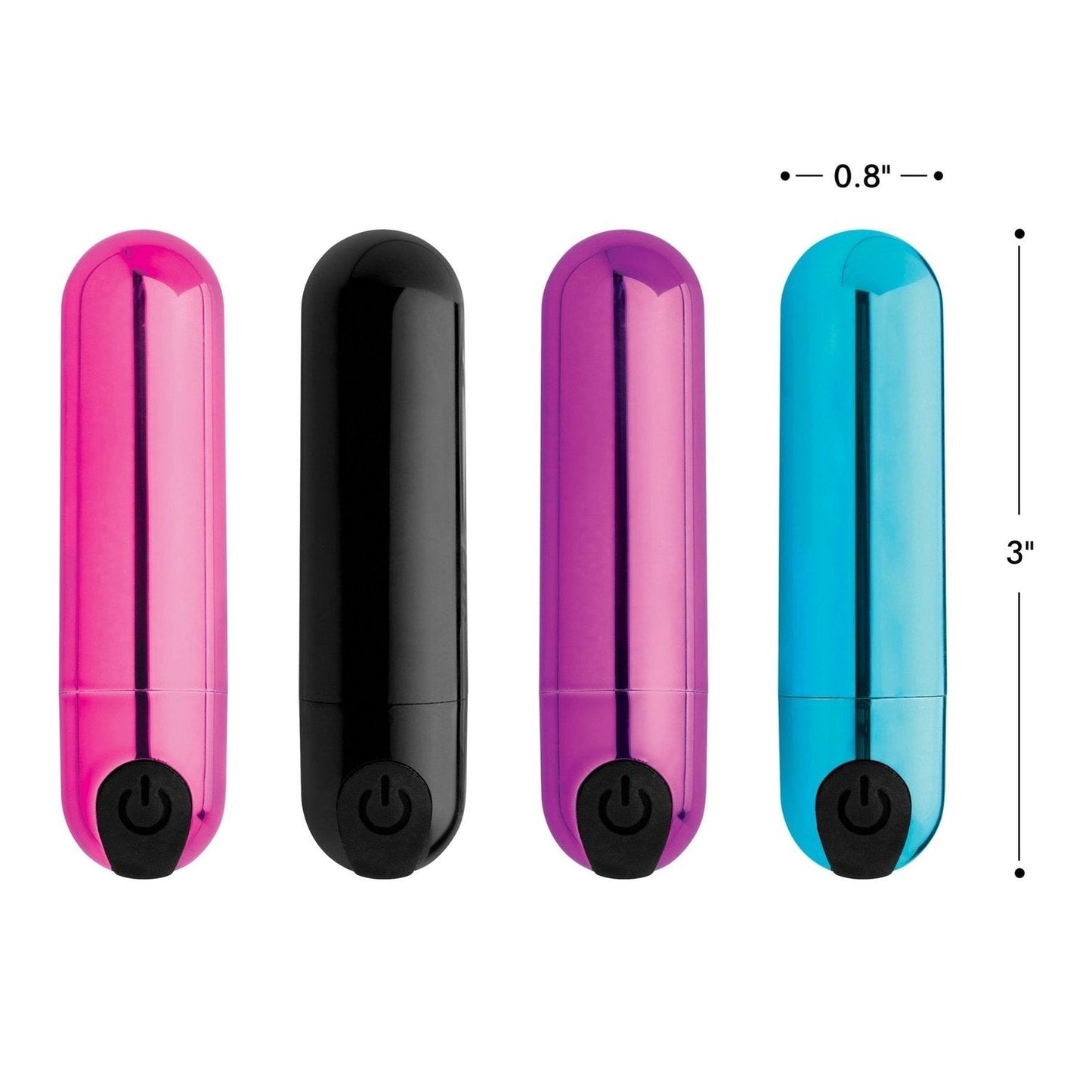 10x Rechargeable Vibrating Metallic Bullet