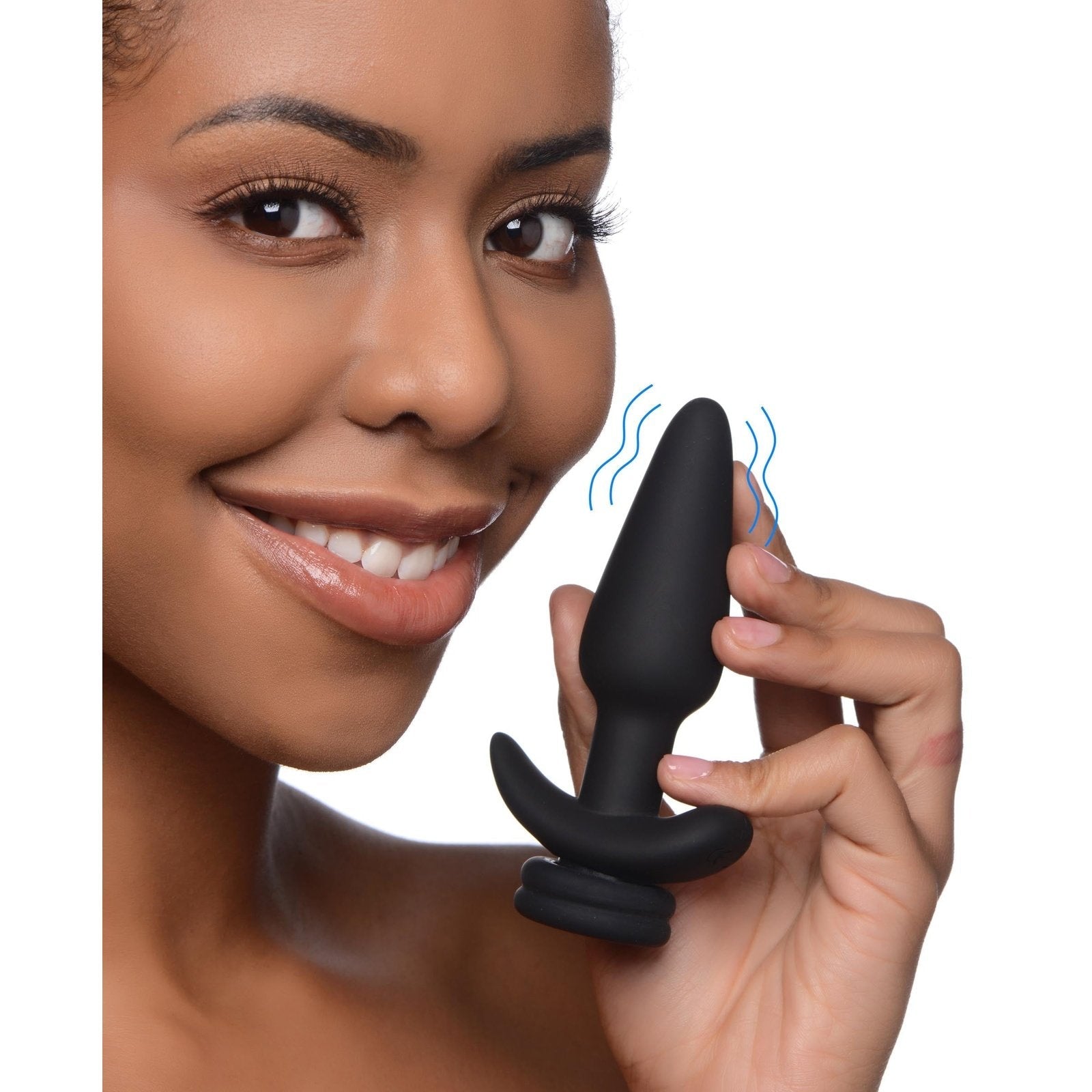 Interchangeable 10x Vibrating Silicone Anal Plug With Remote