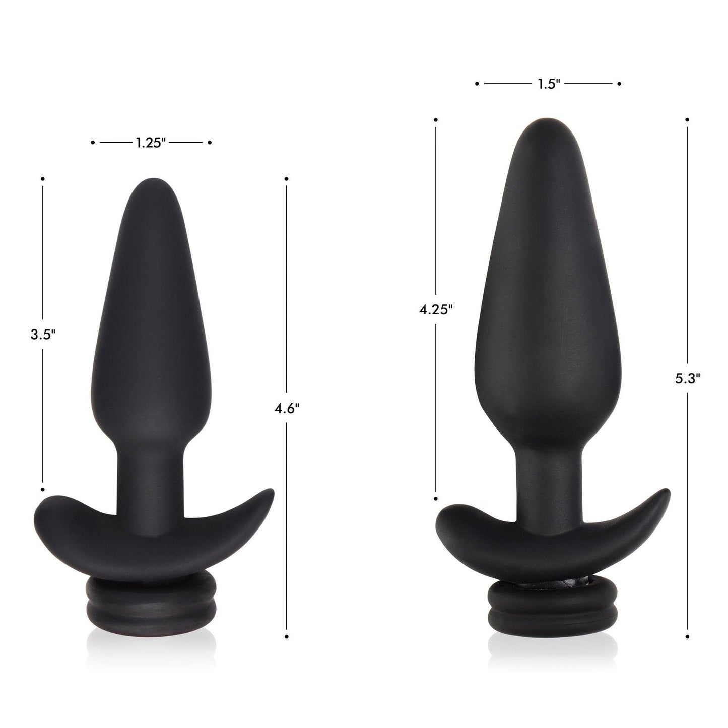 Interchangeable 10x Vibrating Silicone Anal Plug With Remote