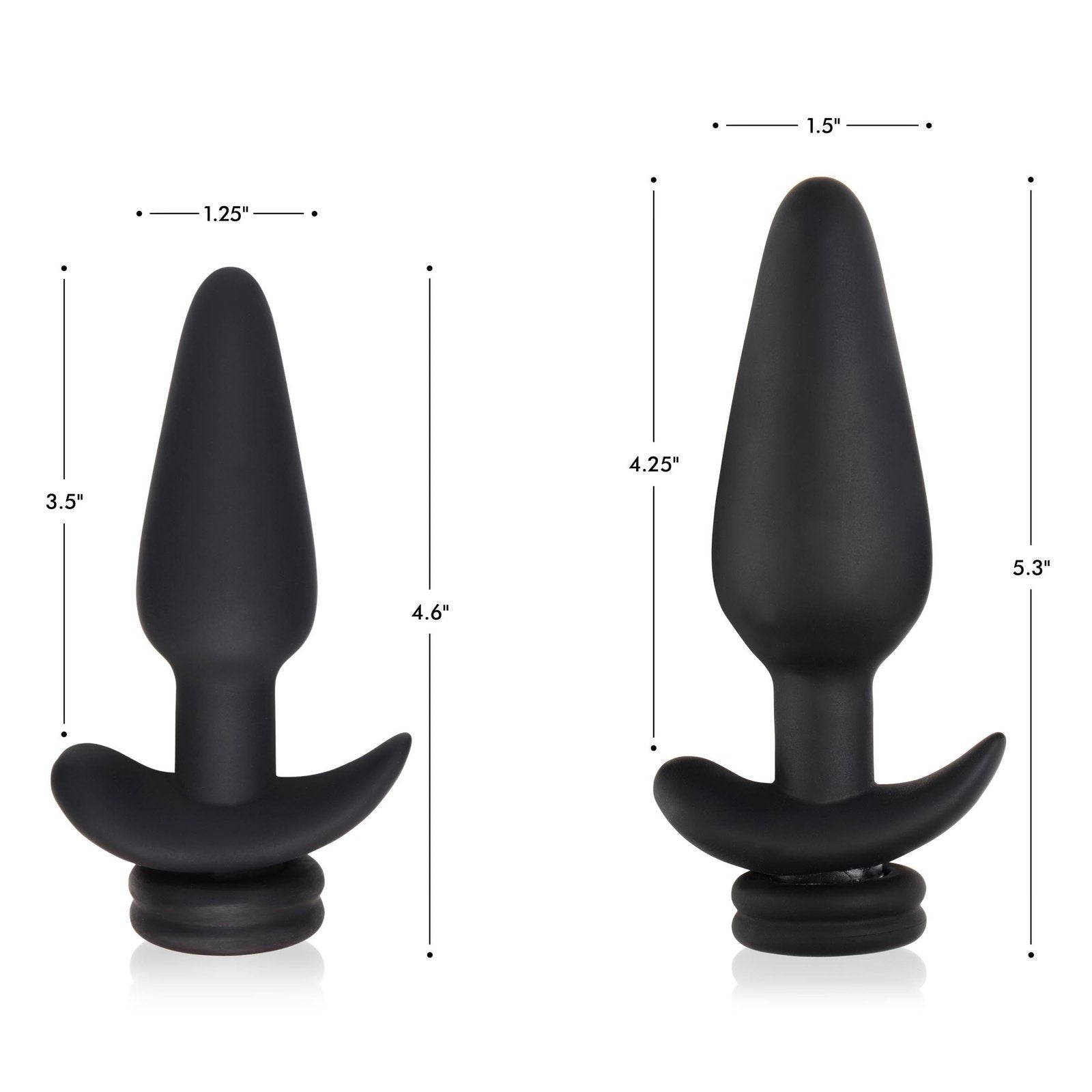 Interchangeable 10x Vibrating Silicone Anal Plug With Remote