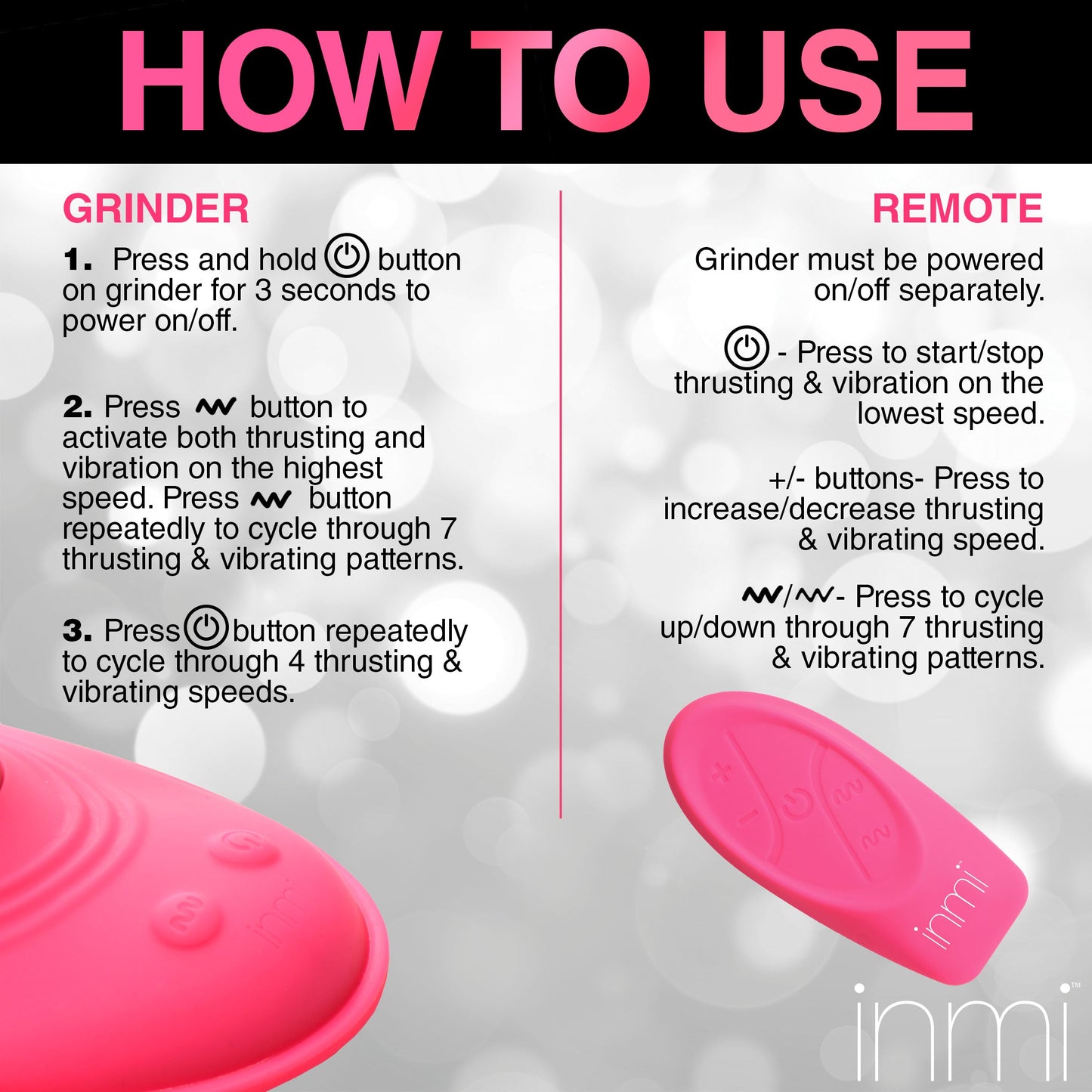 Spin N' Grind Rotating And Vibrating Silicone Sex Grinder