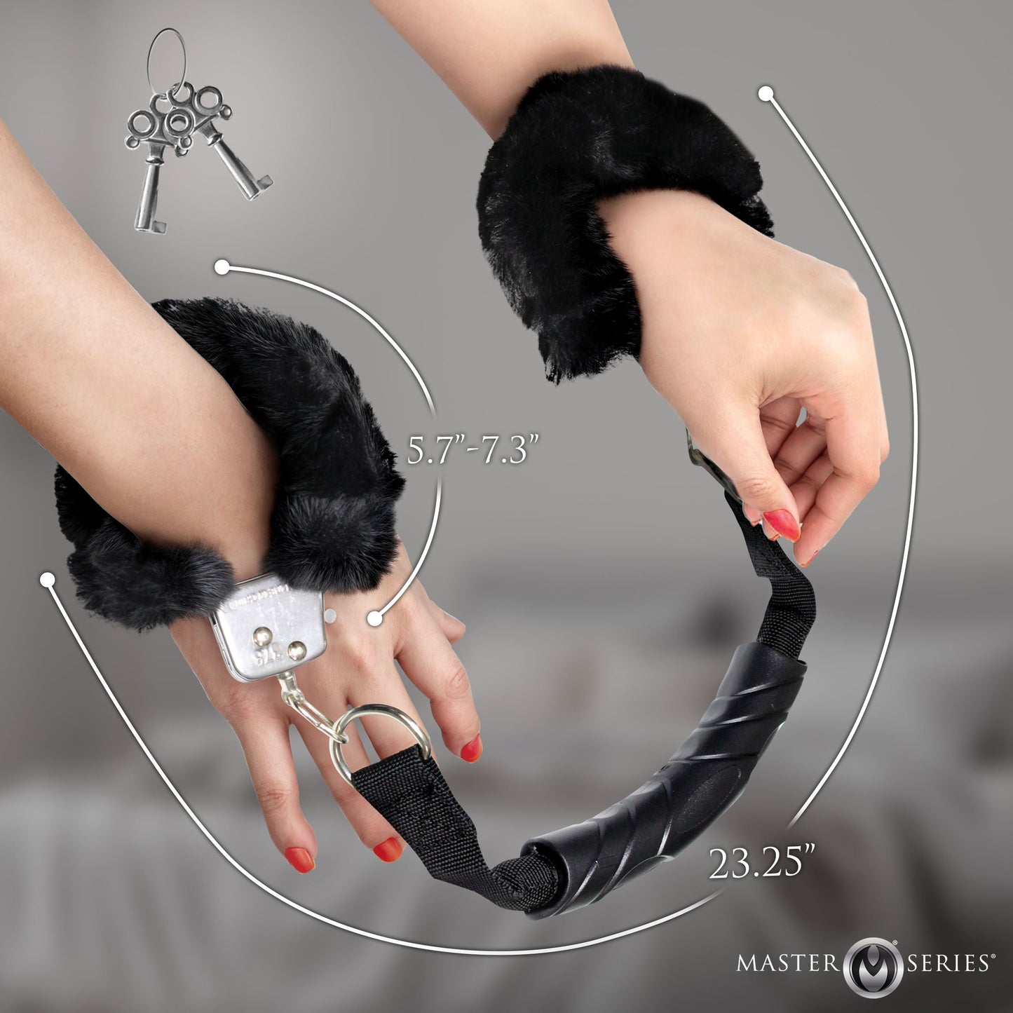 The Handler Furry Handcuffs With Handle