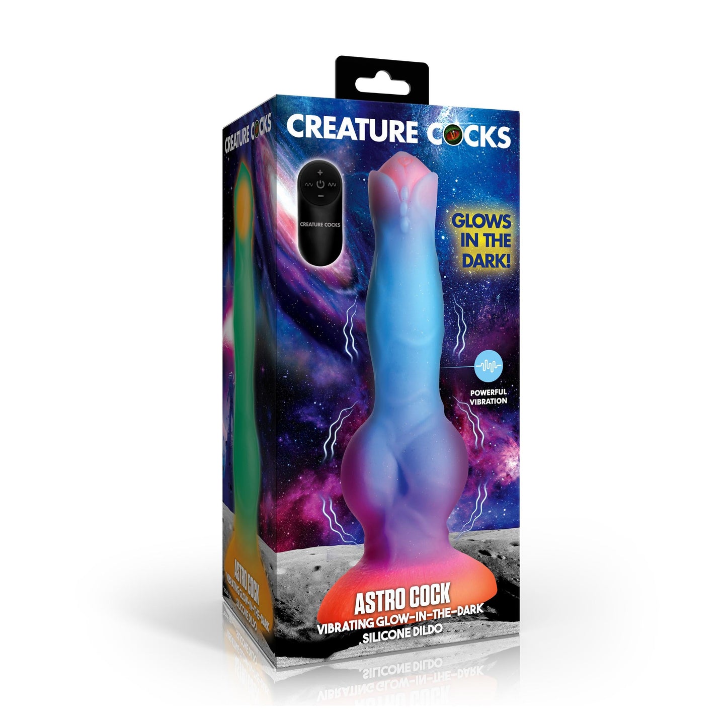 Astro Cock Vibrating Glow-in-the-dark Silicone Dildo