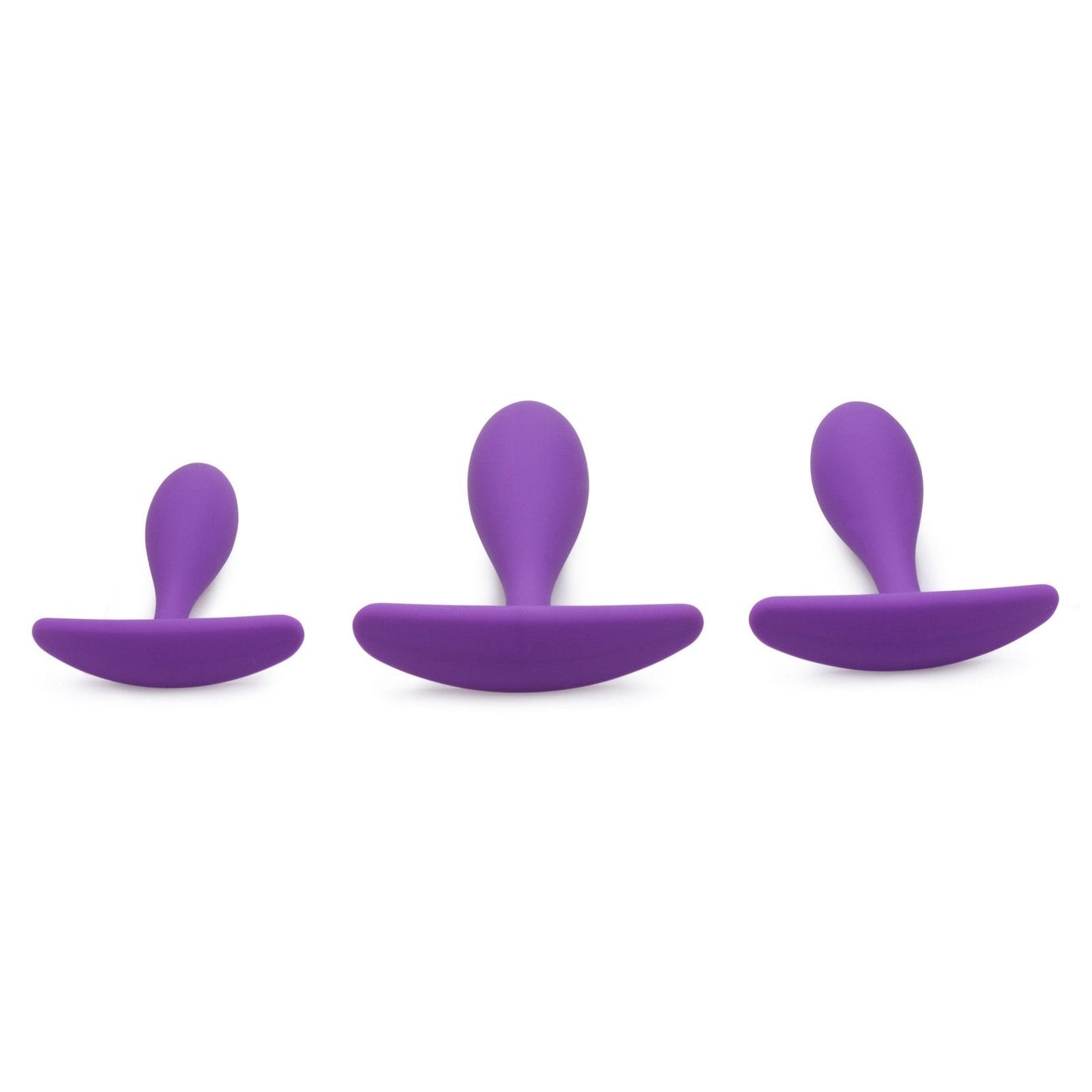 Rump Bumpers 3 Piece Silicone Anal Plug Set - Purple