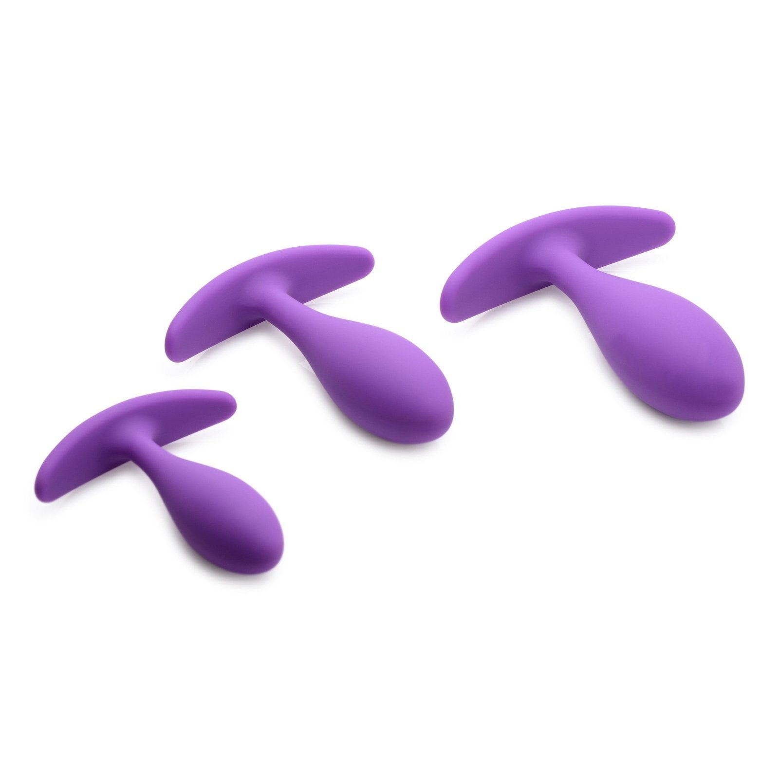 Rump Bumpers 3 Piece Silicone Anal Plug Set - Purple