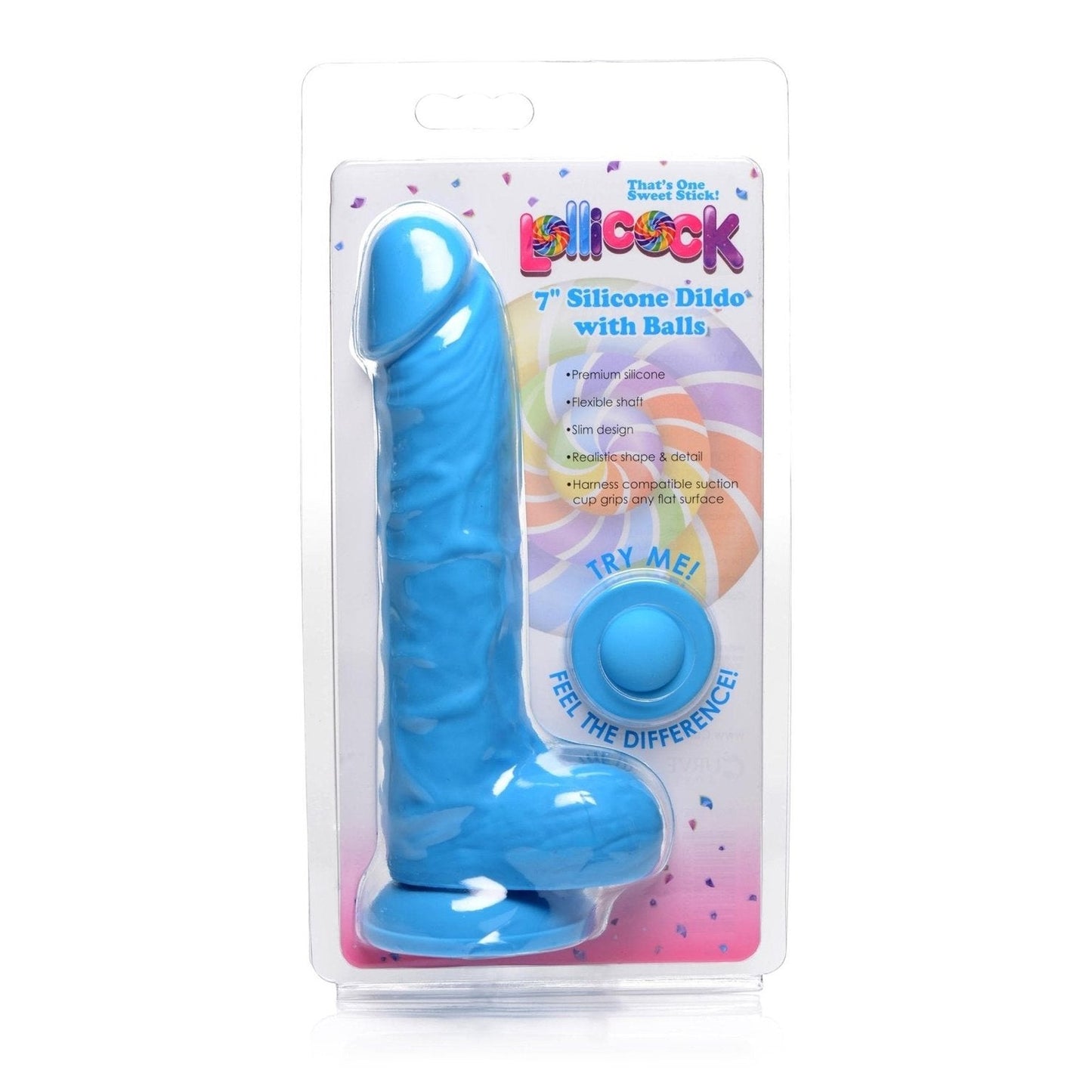 7 Inch Silicone Dildo With Balls