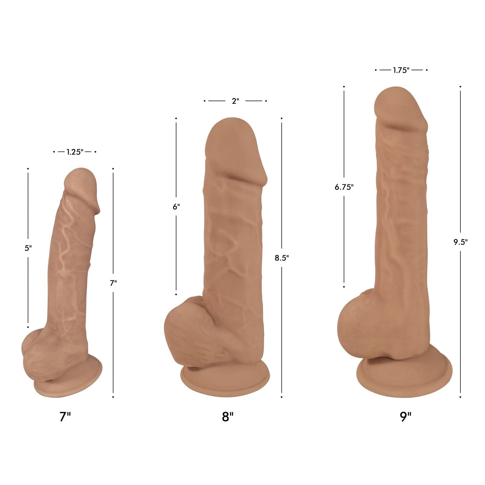 Silexpan Hypoallergenic Silicone Dildo With Balls
