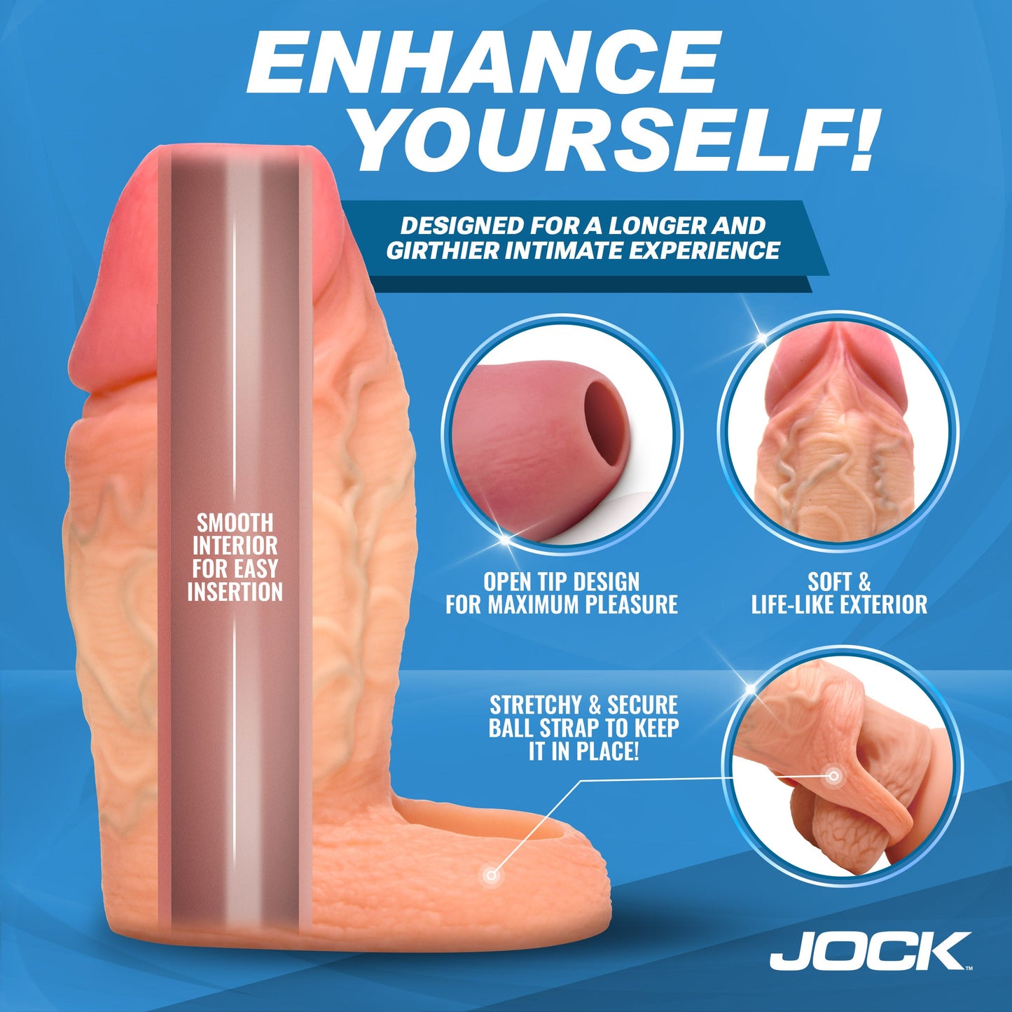 Enhancers Silicone Penis Extension Sleeve - Light